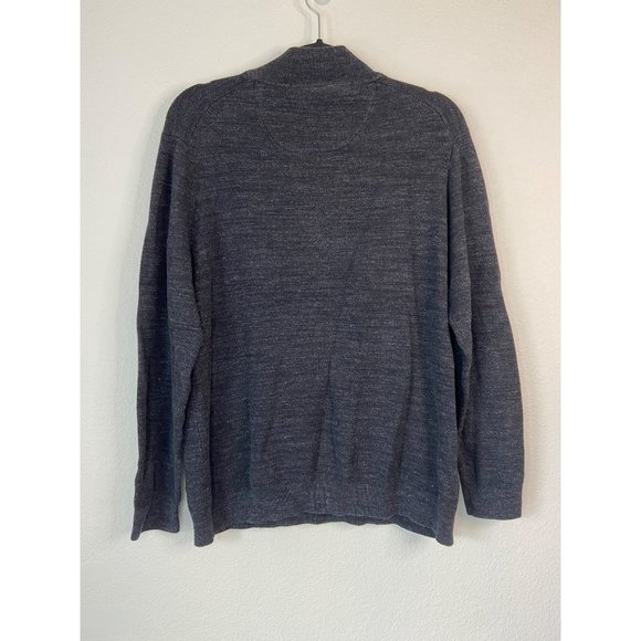 Tommy Bahama men's large grey long sleeve 1/4 zip knit pullover mock neck - Picture 6 of 6